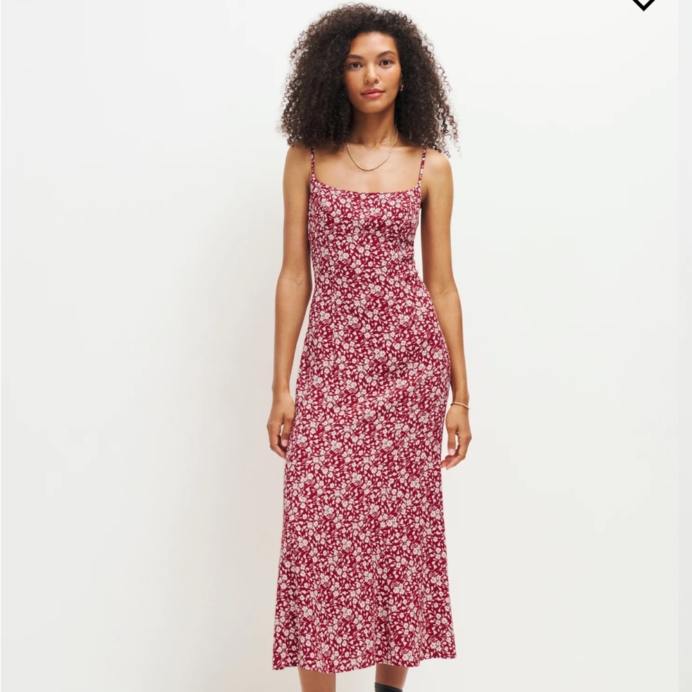 Reformation Red Floral Maxi Dress